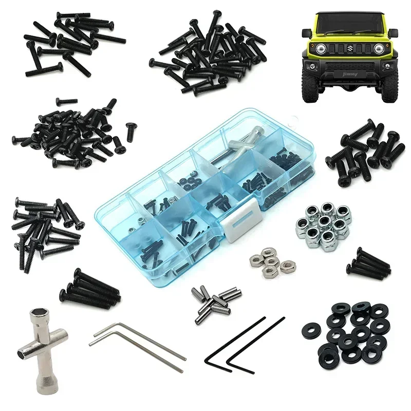 

M1.6 M2 Screws Fastener Kit Sleeve Hex Wrench Repair Tools For Xiaomi Suzuki Jimny 1/16 RC Crawler Car Parts Accessories