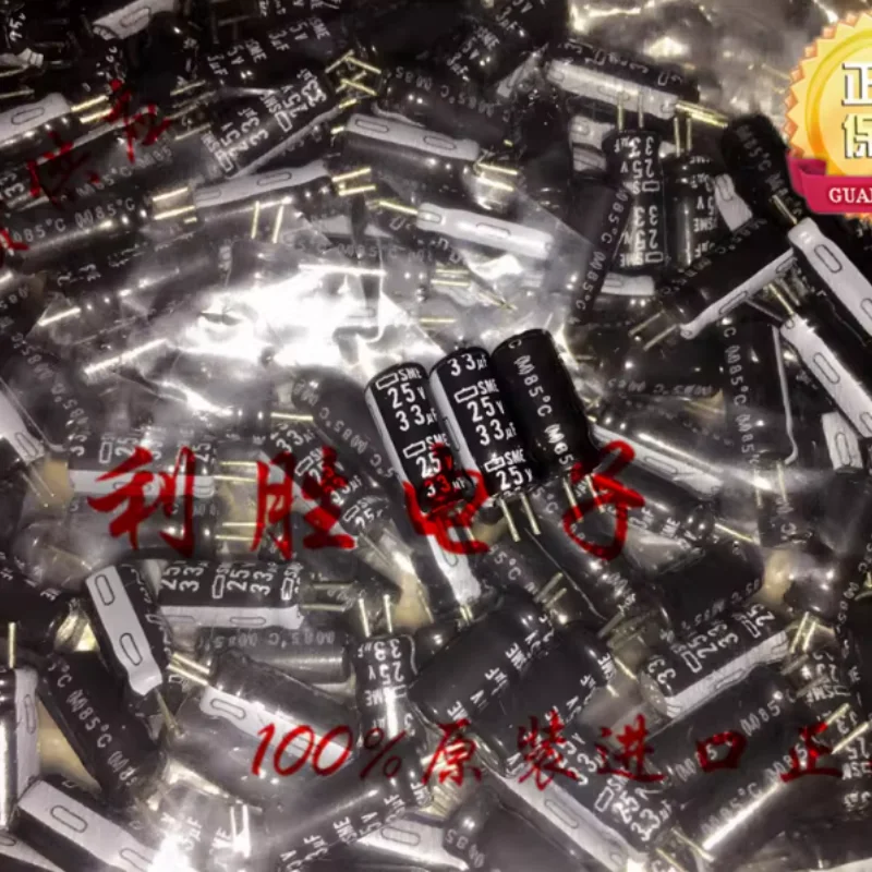 10PCS-100PCS 33UF 25V Japanese Black Diamond Capacitor 25V33UF 5 * 11 SME 85 degree Short Pin
