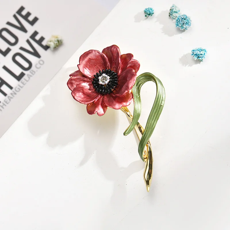 SKEDS Elegant Creative Enamel Flower Daisy Brooch Pin For Women Fashion Sunflower Wedding Party Accessories Corsage Brooches