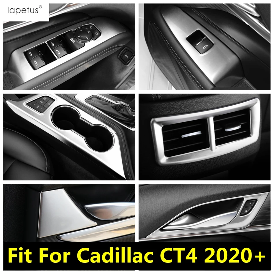 

Shift Gear Water Cup Panel / Window Lift Handle Bowl / Rear Box Air AC Outlet Cover Trim Accessories For Cadillac CT4 2020 -2022