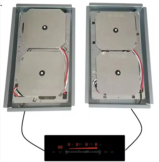 Hidden induction cooker with seamless embedded installation under marble stove top