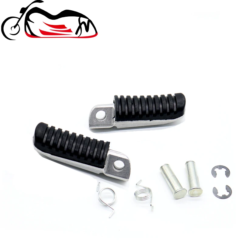 Front Footrest Foot Pegs For KAWASAKI ZZR 600 1200 ZRX 400 1100 GPZ900R ZR250 ZR7 ER6F ER6N ER4N Motorcycle Rubber Pedal Pads