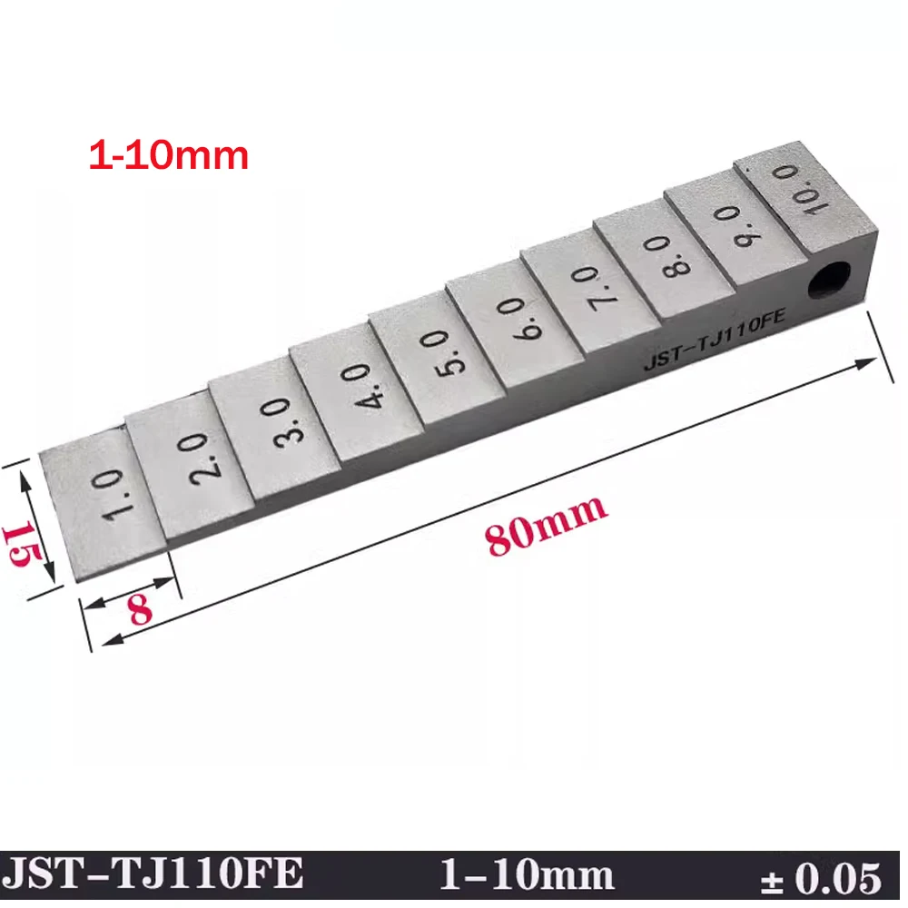 Righello a scala in metallo spessimetro a gradino da 0.5-5mm 1-10 spessimetro a scala con righello per elevatore 1-10