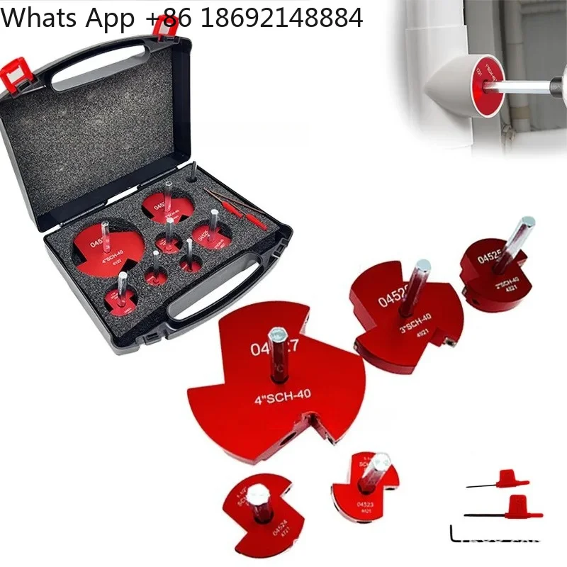 8-Piece PVC Pipe Reamer Set for  Water Pipe Joint Expansion Knife Multi-Head PVC Pipe Reamer