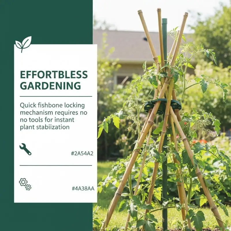 New Garden Trellis Plastic Plant Sweet Pea Vine Pole Support Stake Connector Bamboo Cane Holder Balcony Fixing Bracket