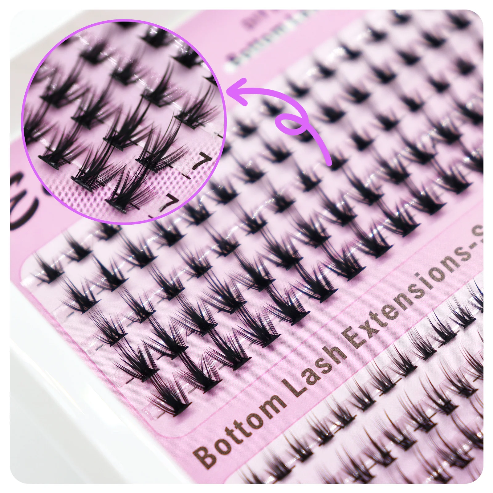 Bestseller Mixed Bottom Lashes, DIY Custom Match, Dense & Soft, Mixed Length 5/6/7mm, Large Volume 400PCS/315PCS