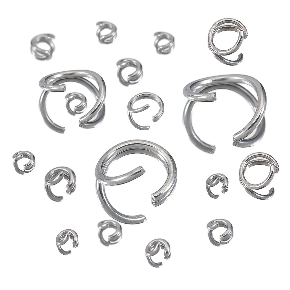 200pcs 100pcs Stainless Steel Jump Rings 3-10mm Open Split Rings Necklace Bracelet Gold Color Connectors for DIY Jewelry Making