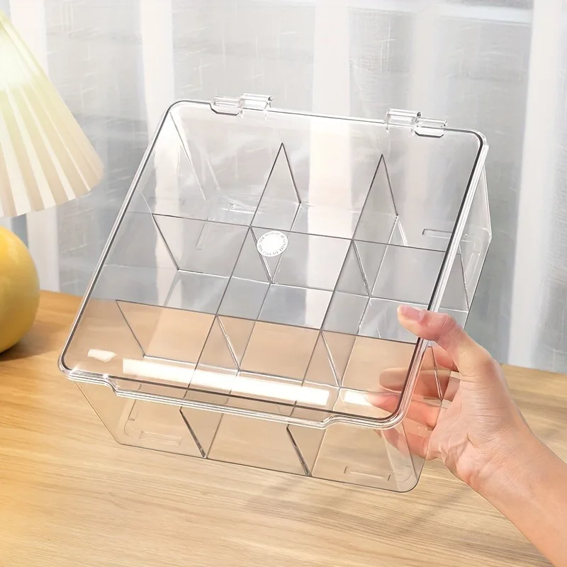 Acrylic Bead Organizer with Lid – Transparent Storage Box for Jewelry,DIY Crafts & Small Items,Multi-Purpose Stackable Container