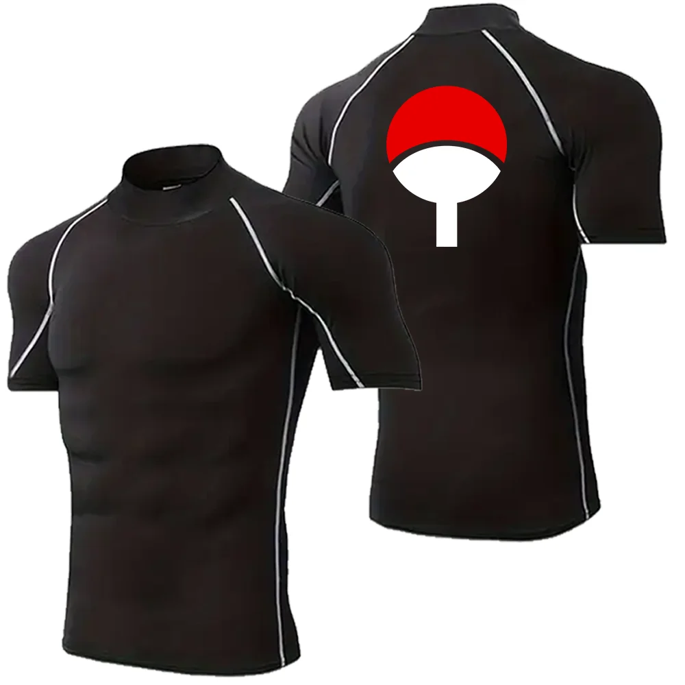 Bandai Anime  Dry Shirt Body building Sports Shirt MenElastic Men's Sport Running Shirt Fitness Sports Training Shirt Quick