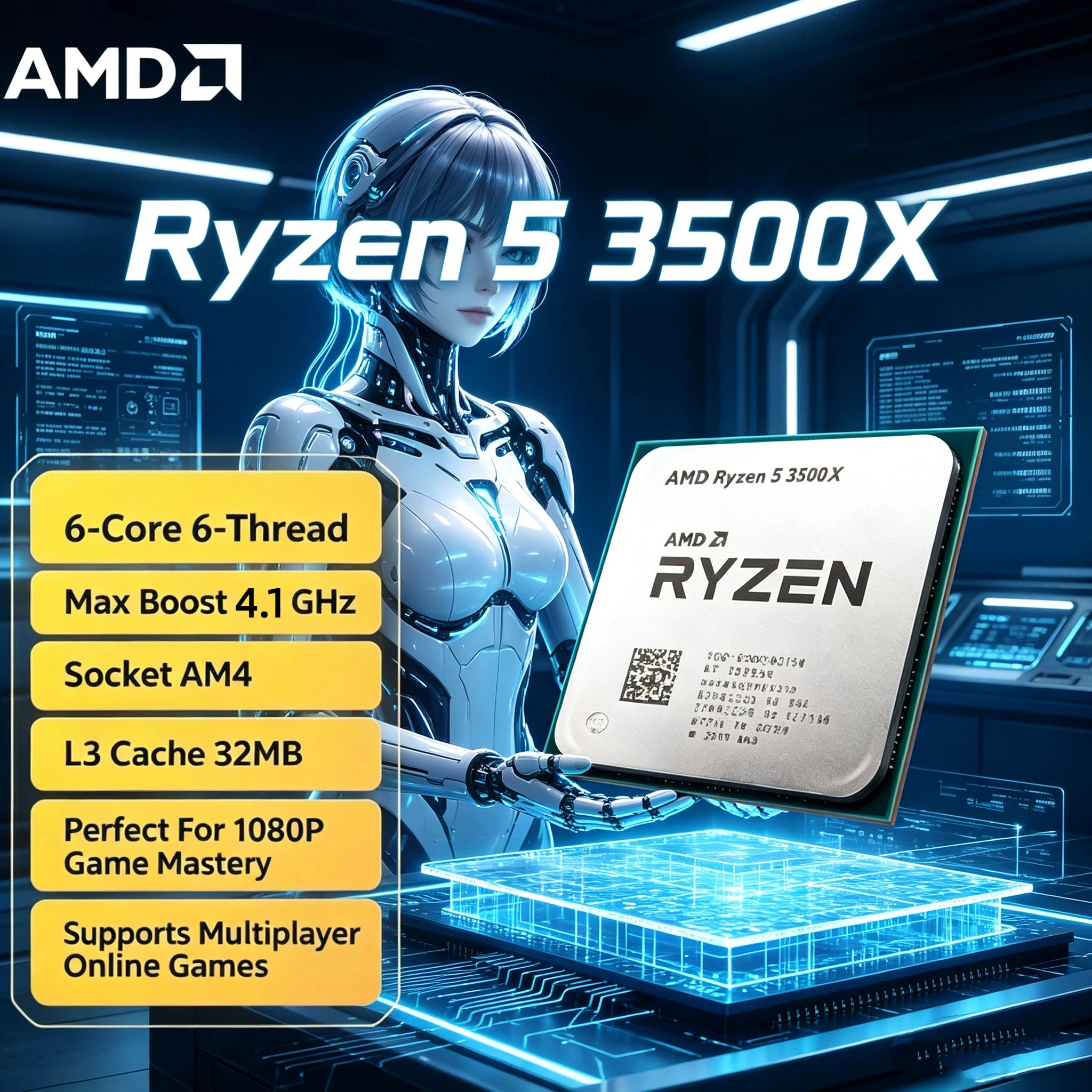 Esports Gaming Pc Build - AMD Ryzen 5 3500X 3,6 GHz