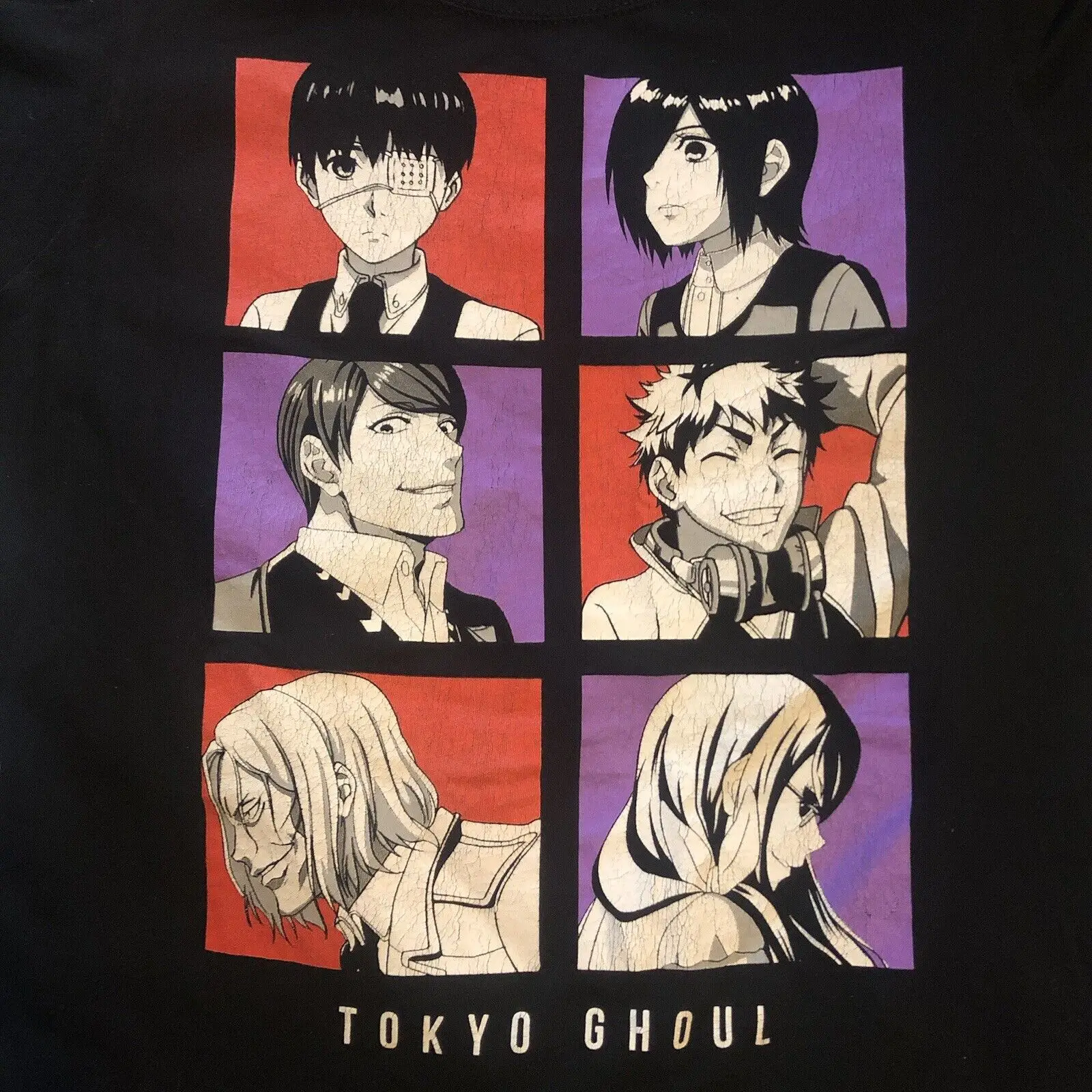 

Tokyo Ghoul Character Portraits T-Shirt (Unisex L/Black) [READ DESC.]