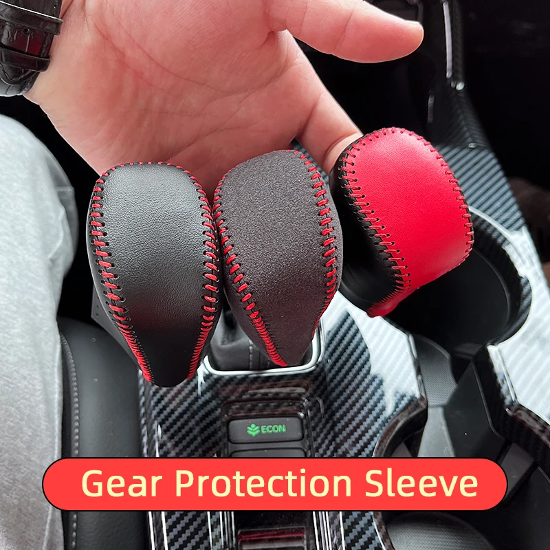 Sport Style Gear Lever Sleeve For Honda CR-V CRV 2023  Accessories Accord 11th Gen Civic Shift Leather Collar Car Interiors trim