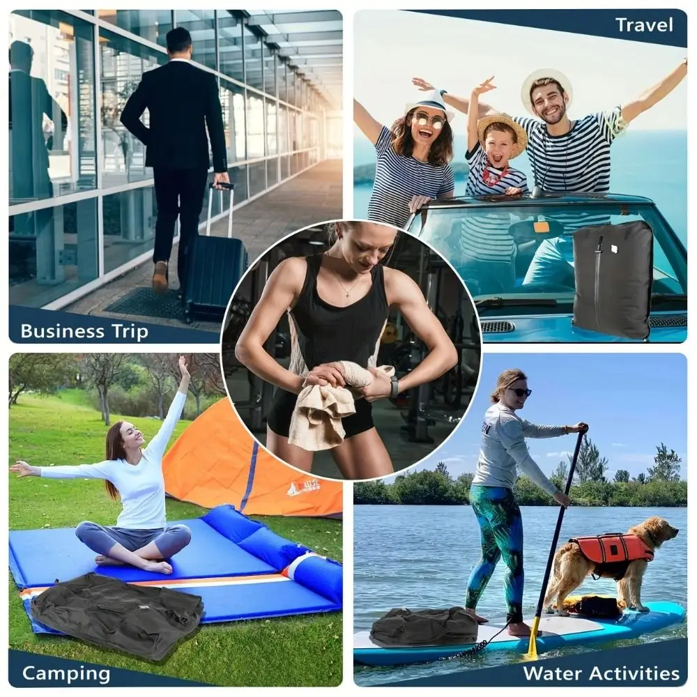 Bolsas de vacío reutilizables para viaje, bolsa de compresión al vacío plegable impermeable, bolsa de compresión de viaje ahorradora de espacio a prueba de polvo