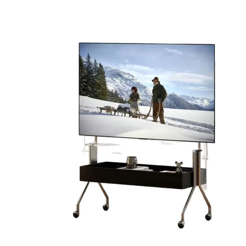 

Small apartment mobile TV stand Bedroom TV mobile stand Wheeled Medieval movable cabinet