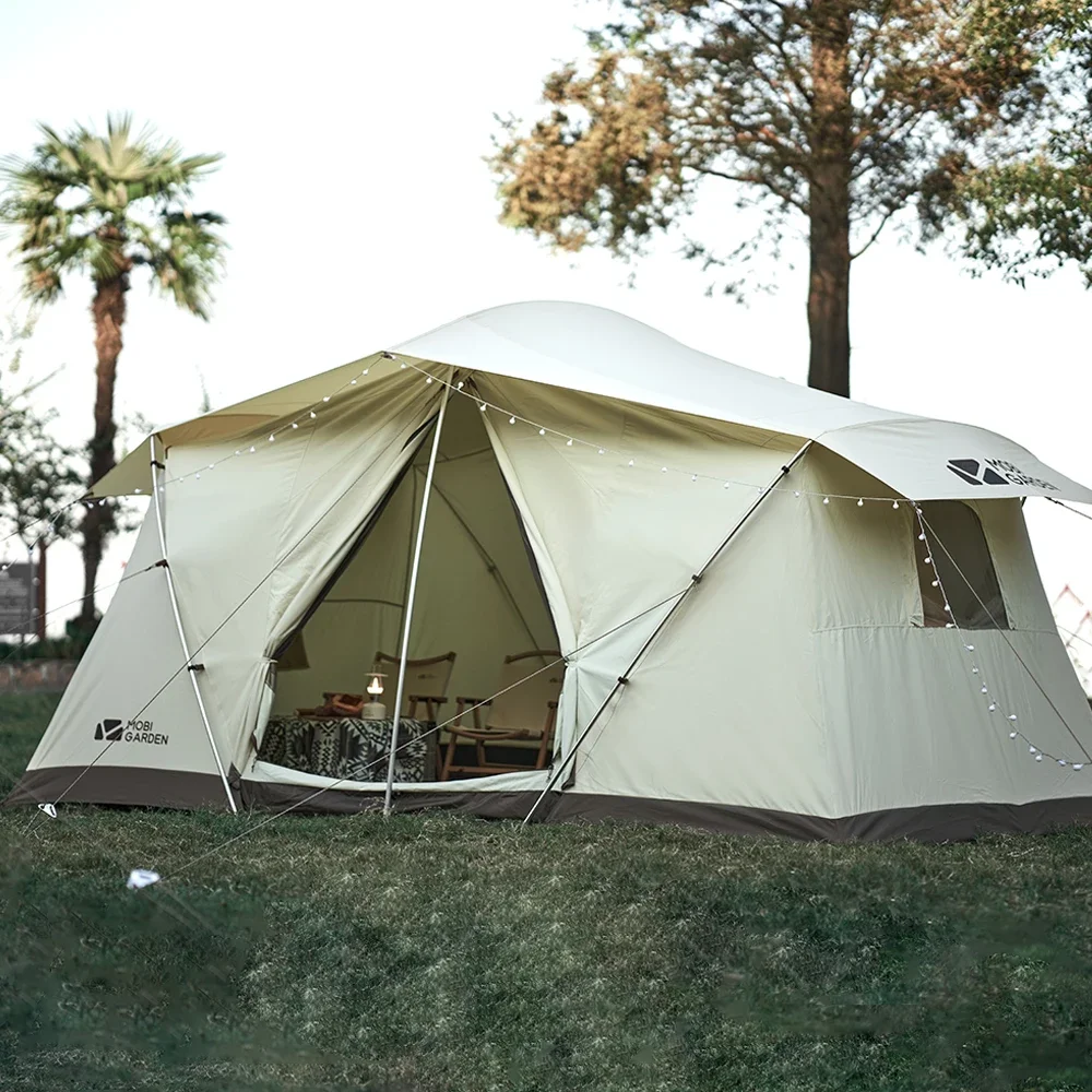 

Car Sunscreen Three-seater Cotton Tent Glamping Wide Space Double Cloth Membrane Waterproof