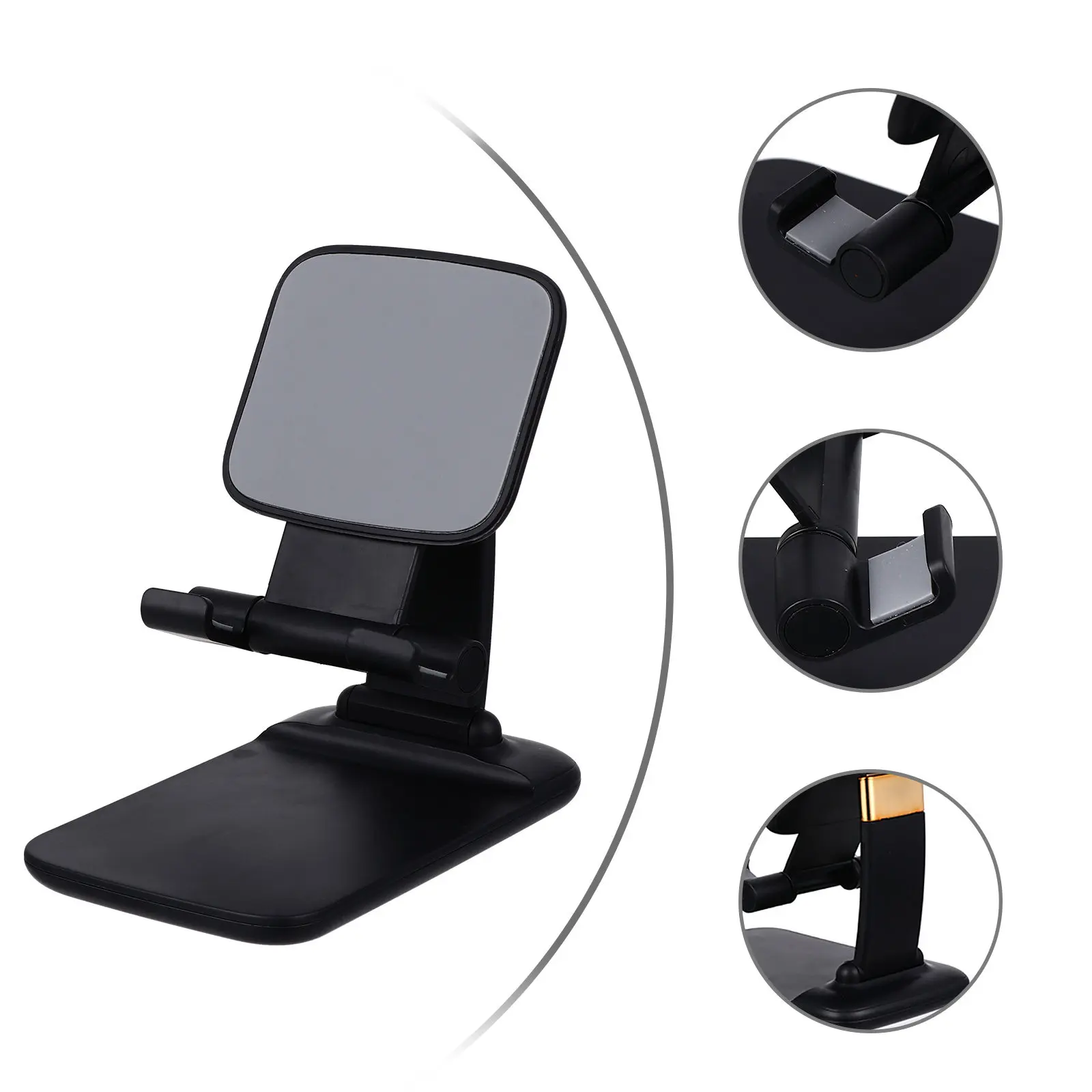 Foldable Portable Phone Stand Adjustable Desktop Cell Phone Holder Stable Non-Slip Dock Perfect for Watching Movies Hands-Free