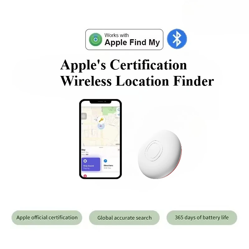 Sicherheits-Bluetooth-Tracker für Apple Find My App Anti-Lose-Motorrad Sound Locate Message Reminder Alarm Key Pet Car Finder
