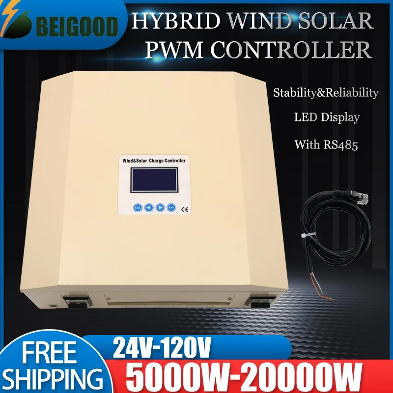 PWM System and Three-phase Dump Load 5-20KW 24V-120V DC Output Yawing Off Grid Wind Hybrid Controller With Wind Turbine Use