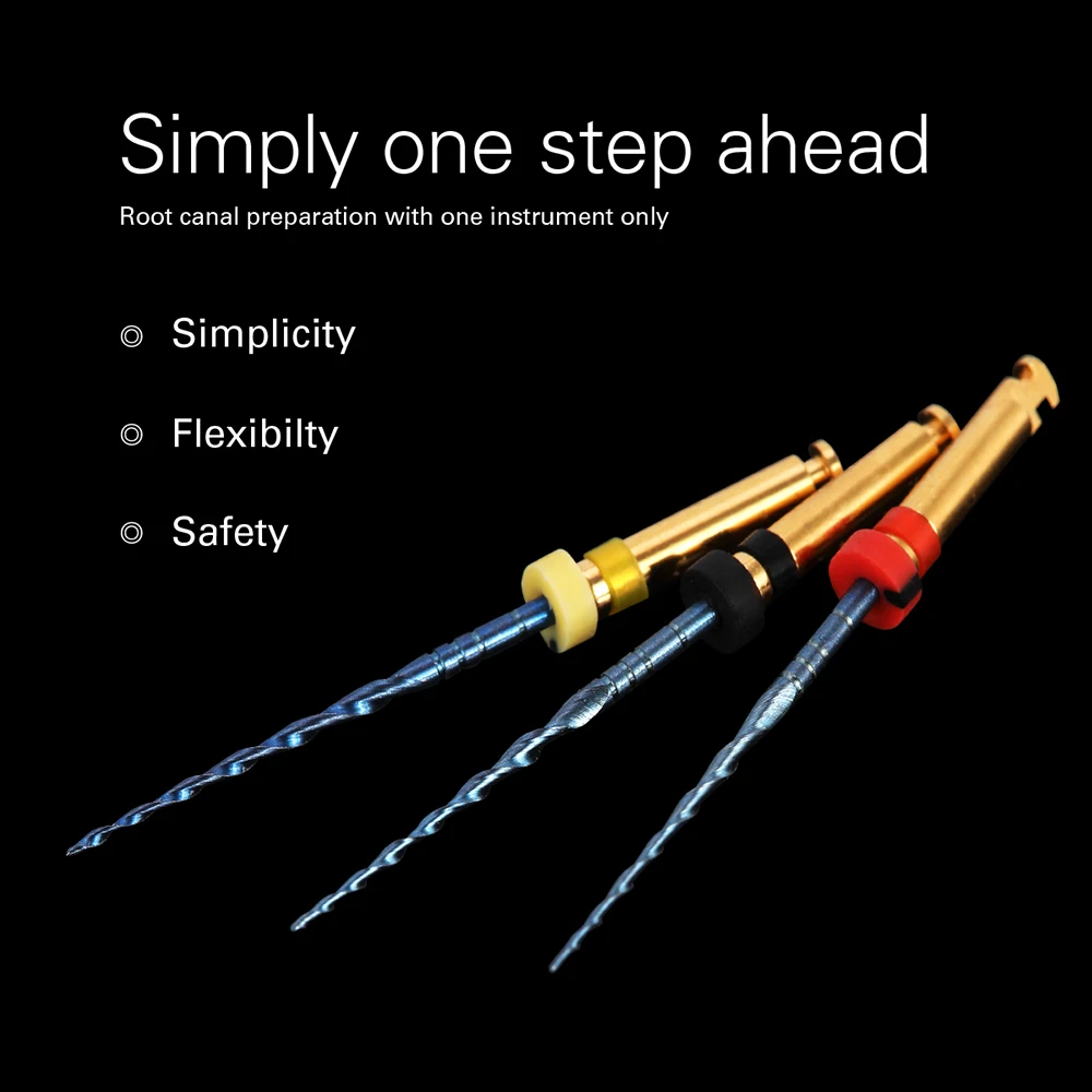 5 Boxen AZDENT Dental Blue Endodontie-Feilen Niti Rotary 25mm Wurzelkanal-Wärmeaktivierte Feilen für Maschinengebrauch 3 Stück/Box – Detail 10