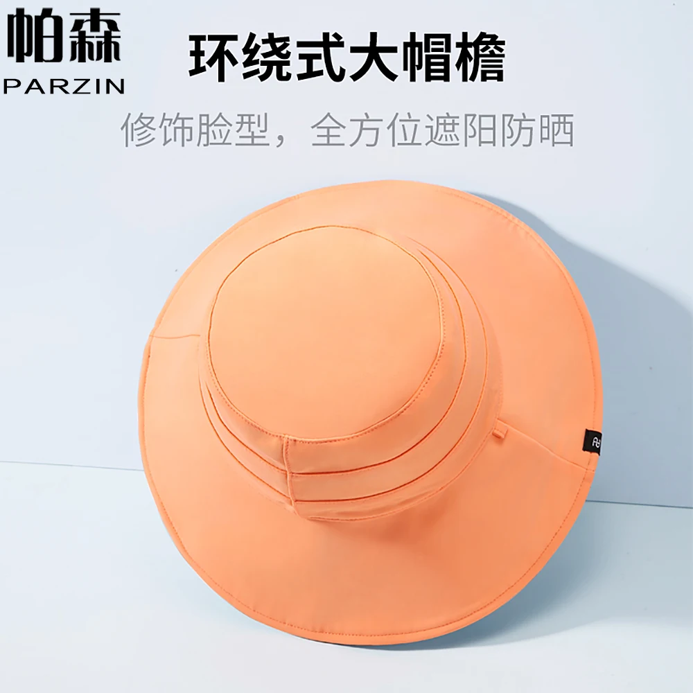 parzin-女性用サンハット-サイクリング用通気性バイザーキャップ-女性用伸縮性つば付きトップ野球帽-ワイドブリムキャップ-uvカットビーチハット