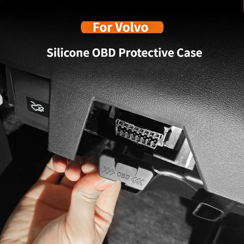 Car OBD Port Cover Silicone Rust-proof OBD Port Lock Protector Sleeve OBD Clogging Caps for Volvo S60 S90 XC60 XC90 XC40 EX30