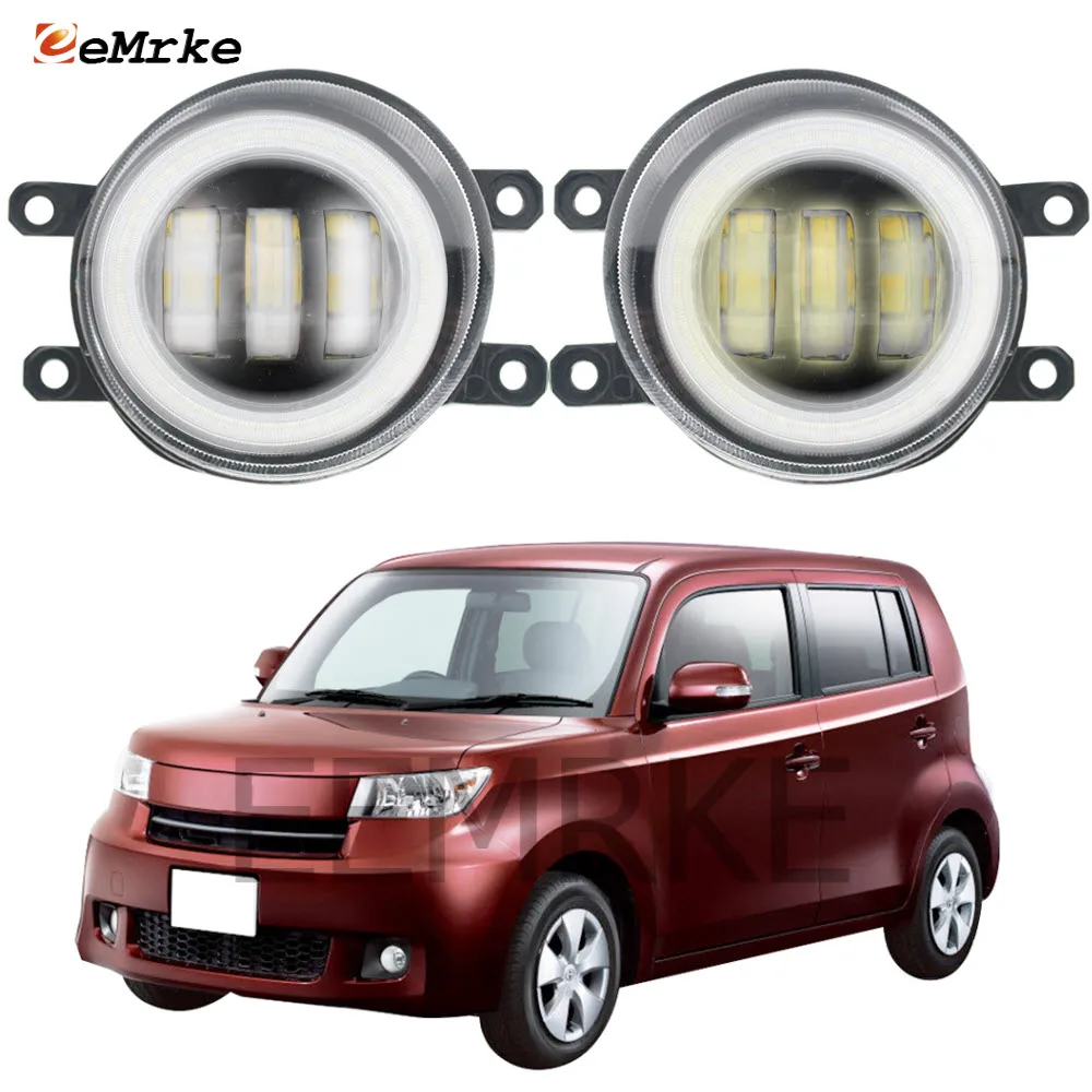 2-Pcs LED Fog Lights for Toyota bB /Scion bB QNC20 / Daihatsu Coo 2006-2013 2014 2015 2016 Angel Eye DRL Daytime Running Light