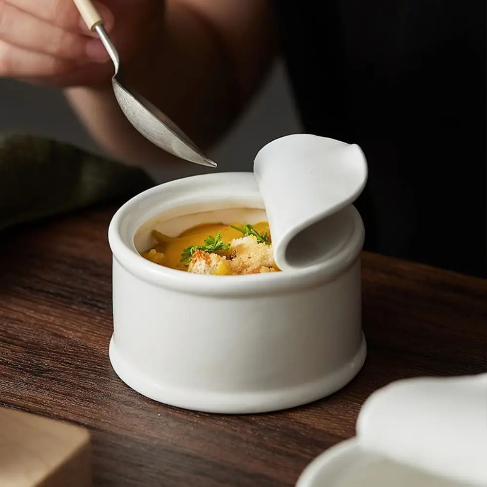 

Tableware Ceramic Dessert Bowl Decorative Exquisite Baking Bowl Modern Style Small Stew Pot Dinner
