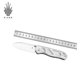 Kizer cuchillo de supervivencia Drop Bear V3619A1, nuevo mango acrílico con hoja de acero NitroV, cuchillo EDC para exteriores