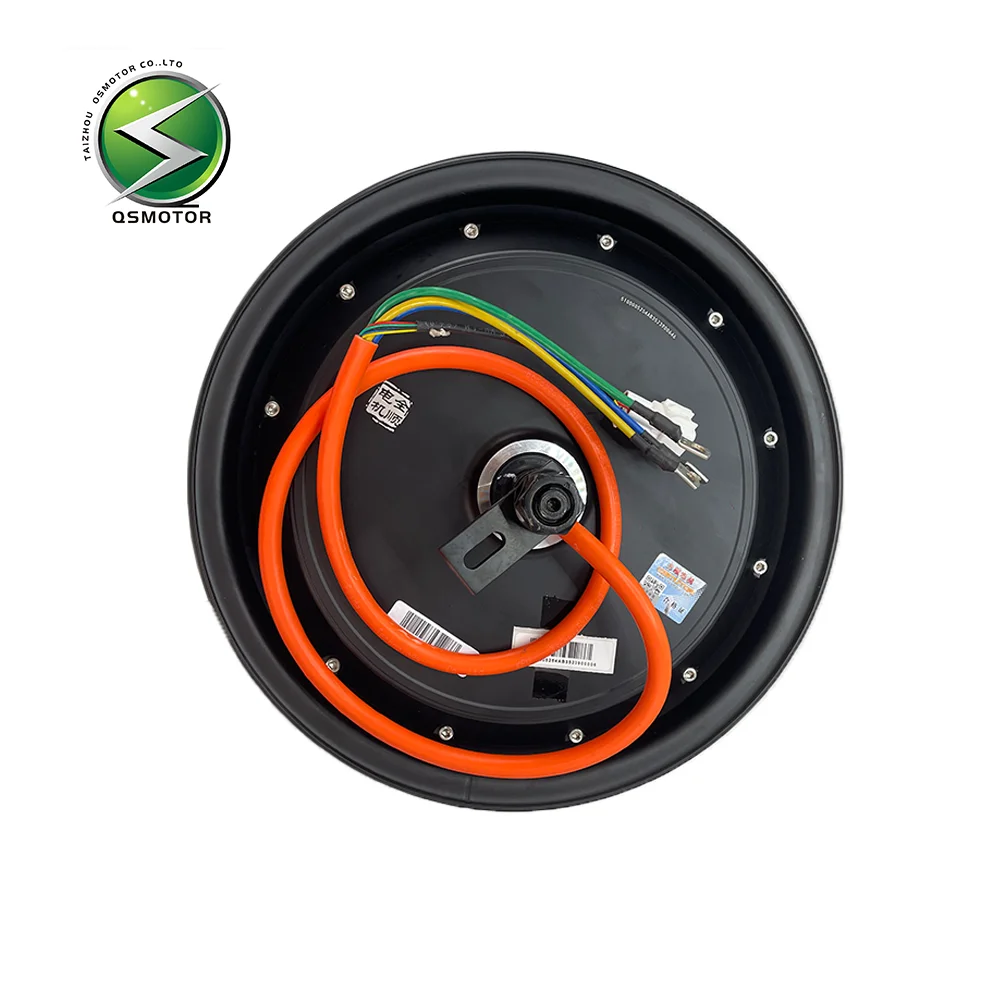 

QSMOTOR 12 "3000W40H матовый черный 48-96 В бесщеточный двигатель постоянного тока подходит для электрических мотоциклов