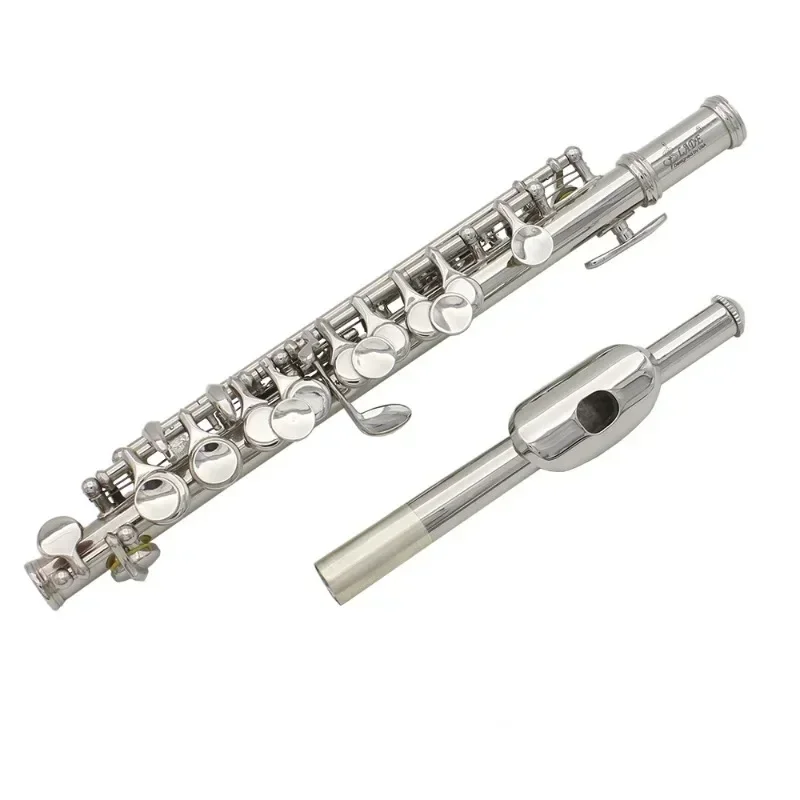 Half-size Flute Piccolo  Silver Plated C Key Tone 16 Holes Piccolo W/ Stick Case Screwdriver