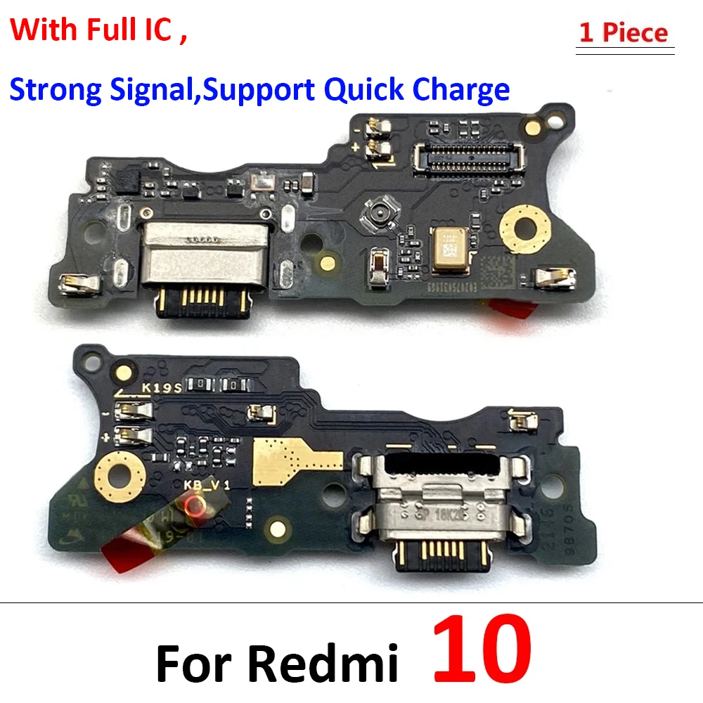 New For Xaiomi Redmi 10 10A 10C USB Micro Charger Charging Port Dock Connector Microphone Board Flex Cable