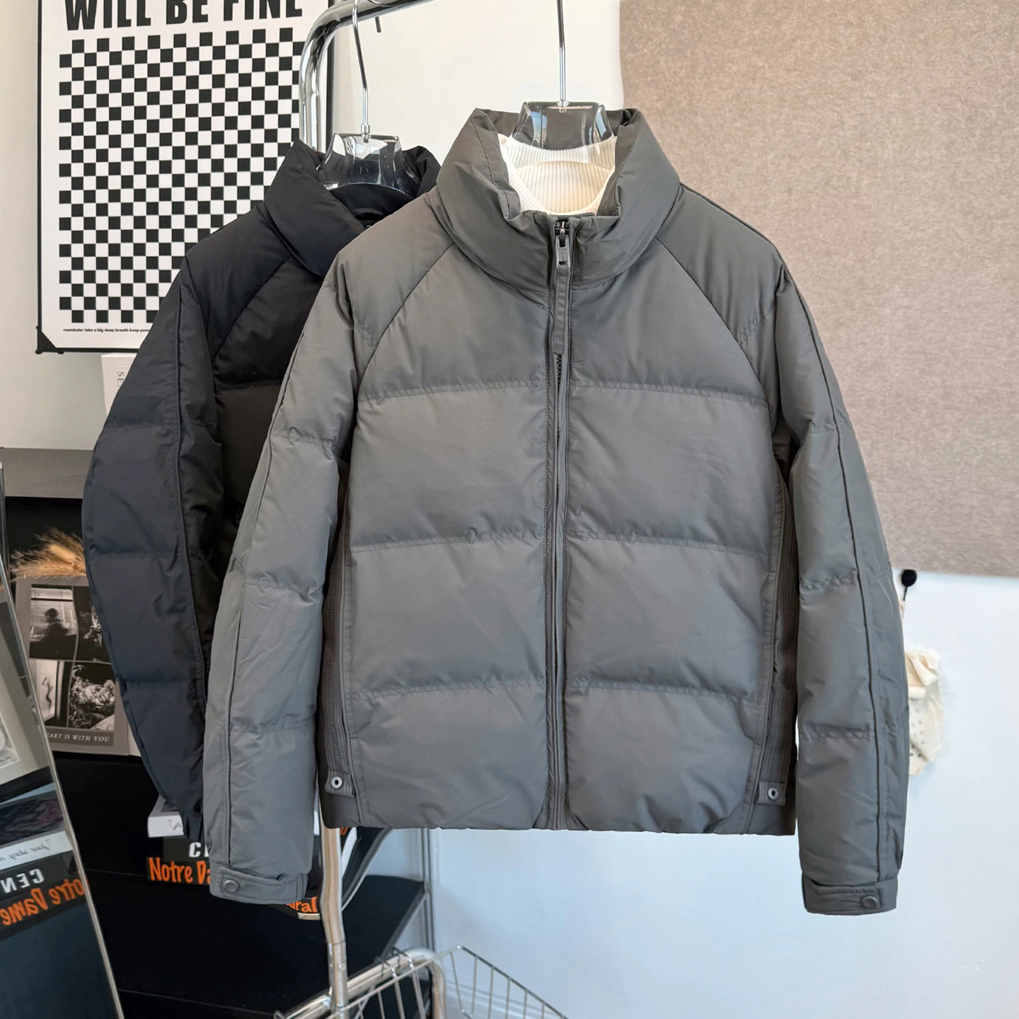 

Мужская зимняя куртка-пуховик с воротником-стойкой, теплая, с наполнителем из 90% белого пуха, повседневная, молодежная, модная верхняя одежда