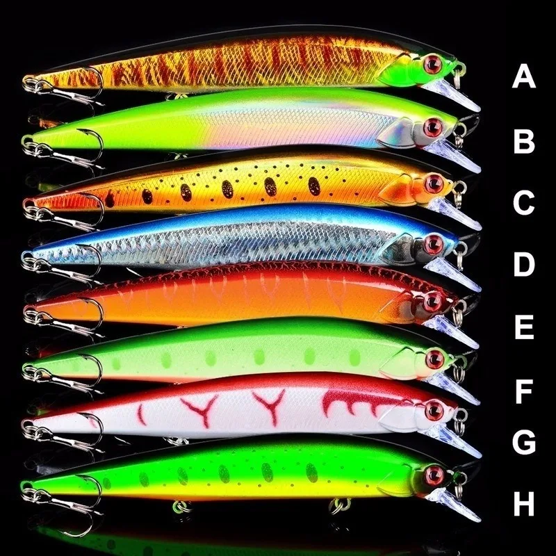 1PCS 14cm 18.5g  3D Bionic Minnow Fishing Lure Hard Bait with 3 Fishing Hooks Fishing Tackle Lure 3D Eyes Free Shipping