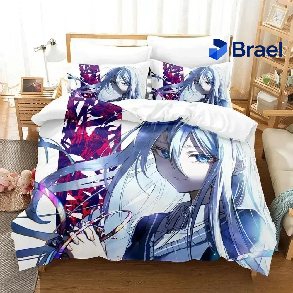 Exquisite Yoisaki Kanade Bedding Set Cartoon Anime three-piece set Adult Kid Bedroom Duvetcover Sets 3D Kawaii Girl colcha de ve