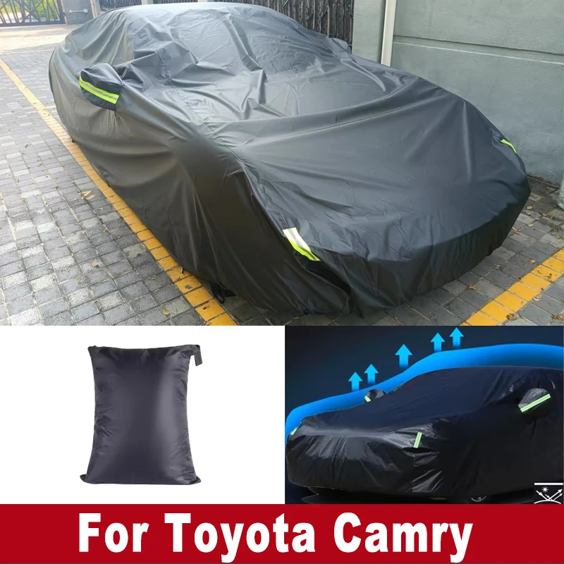 

Для автомобиля Toyota Camry, полные внешние чехлы, уличные водонепроницаемые пылезащитные чехлы от солнца, дождя и снега, внешние автомобильные аксессуары