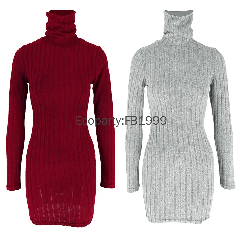 فستان محبوك لربيع الخريف للنساء أنيق للحفلات بياقة مدورة وأكمام طويلة فساتين قصيرة مثيرة بلون سادة فساتين ضيقة