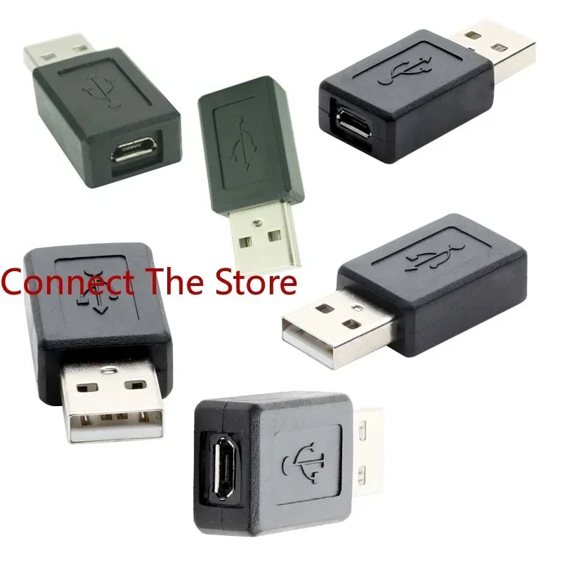 6PCS USB2.0 Male-to-wheat Female Micro  To  Male Connector  Male-to-mini  Adapter