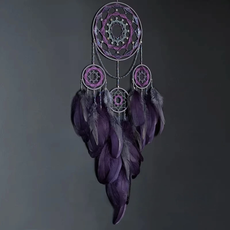 Zixia Premium Purple Dream Catcher Handmade Material Bag Home Pendant Creative Handmade Gift