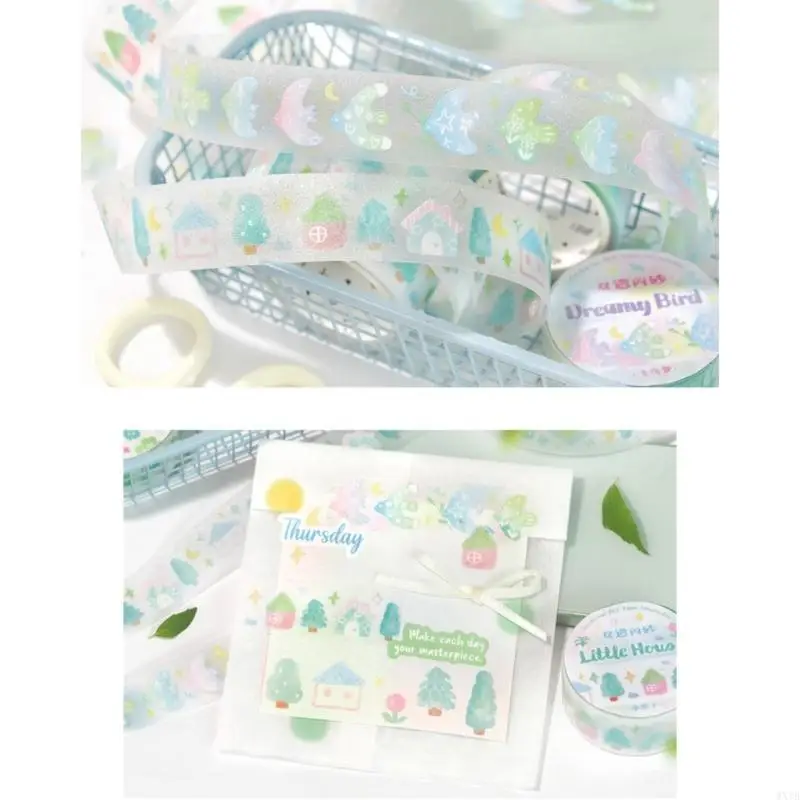 Scrapbooking Tape Decorative Tape for Craft Journal Planner Photo Frame Cartoon Aesthetic Tape 20mmx3m for Scrapbooking 