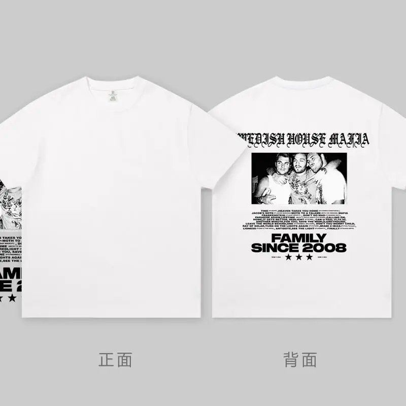 تي شيرت Swedish House Mafia DJ بأكمام قصيرة لمهرجان الموسيقى الإلكترونية The Storm #1