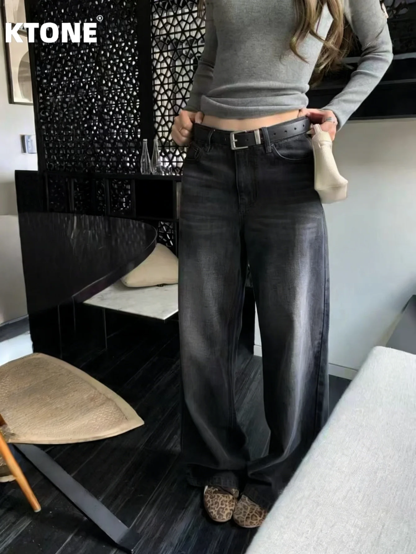 

Black Baggy Unisex Jeans For Man Y2K Original Drip No accessories or belts included