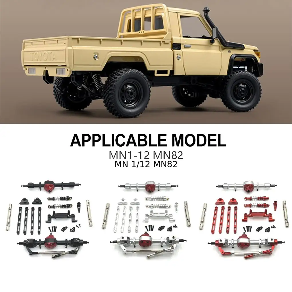 1/12 MN82 ze stopu aluminium CNC przednia tylna oś portalowa DIY zestaw do 1/12 RC MN82 LC79 MN78 modyfikacja podatna na zestawy DIY