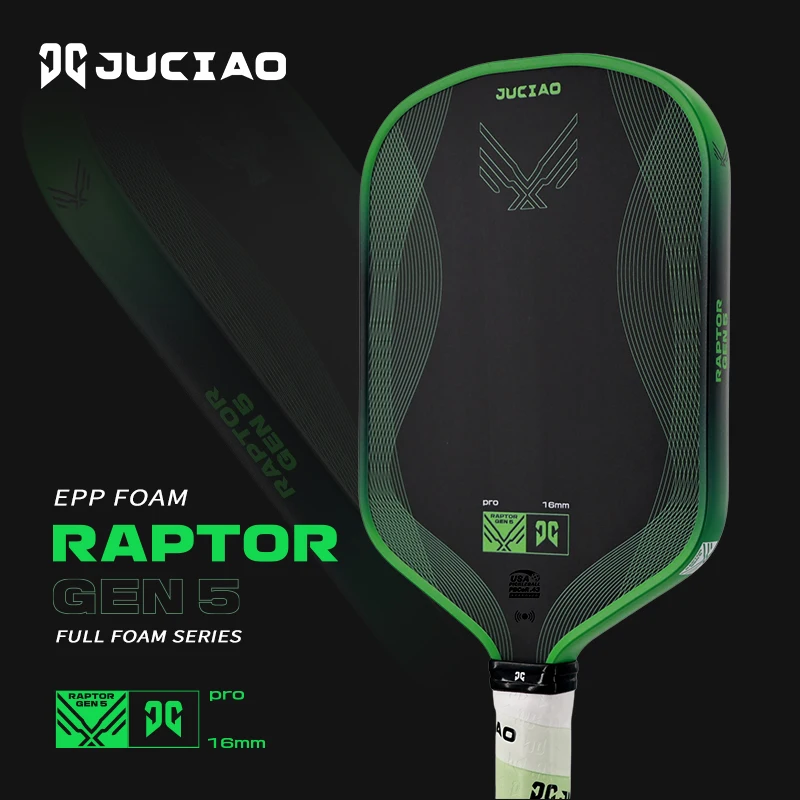 JUCIAO RAPTOR USAPA-zertifiziertes Paddel mit EPP-Kern – Ultraleichte Manövrierfähigkeit, Kraft und turniertaugliche Haltbarkeit.