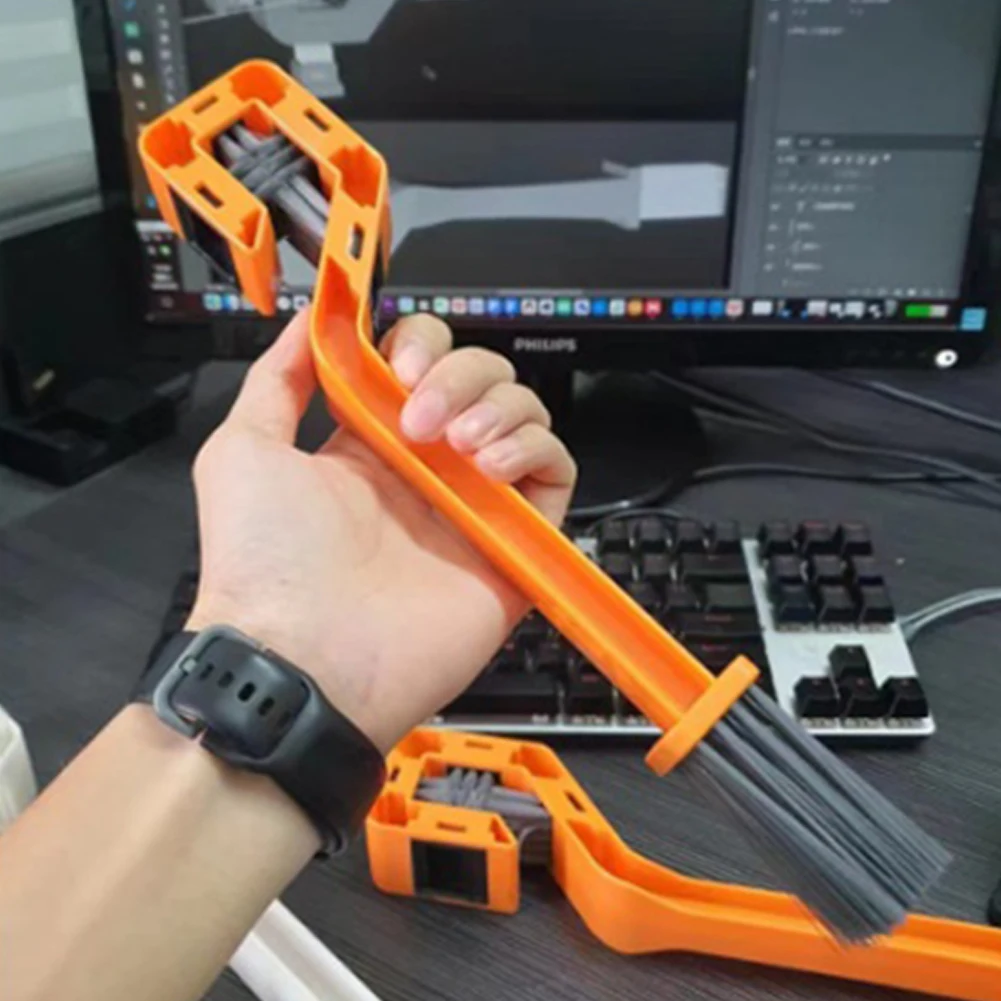 البلاستيك سلسلة والعتاد الجرونج عجلة فرشاة MTB سلسلة دراجات تنظيف فرشاة المحمولة دراجة نارية تنظيف أداة حافة الرعاية الإطارات #6