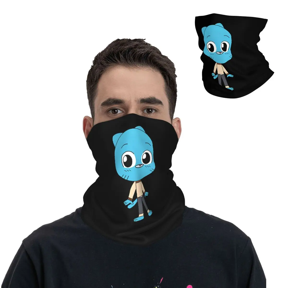 The Amazing World G-Gumball Bandana Neck Gaiter Printed Motocross Face Scarf Multi-use Balaclava Cycling Unisex Adult Washable