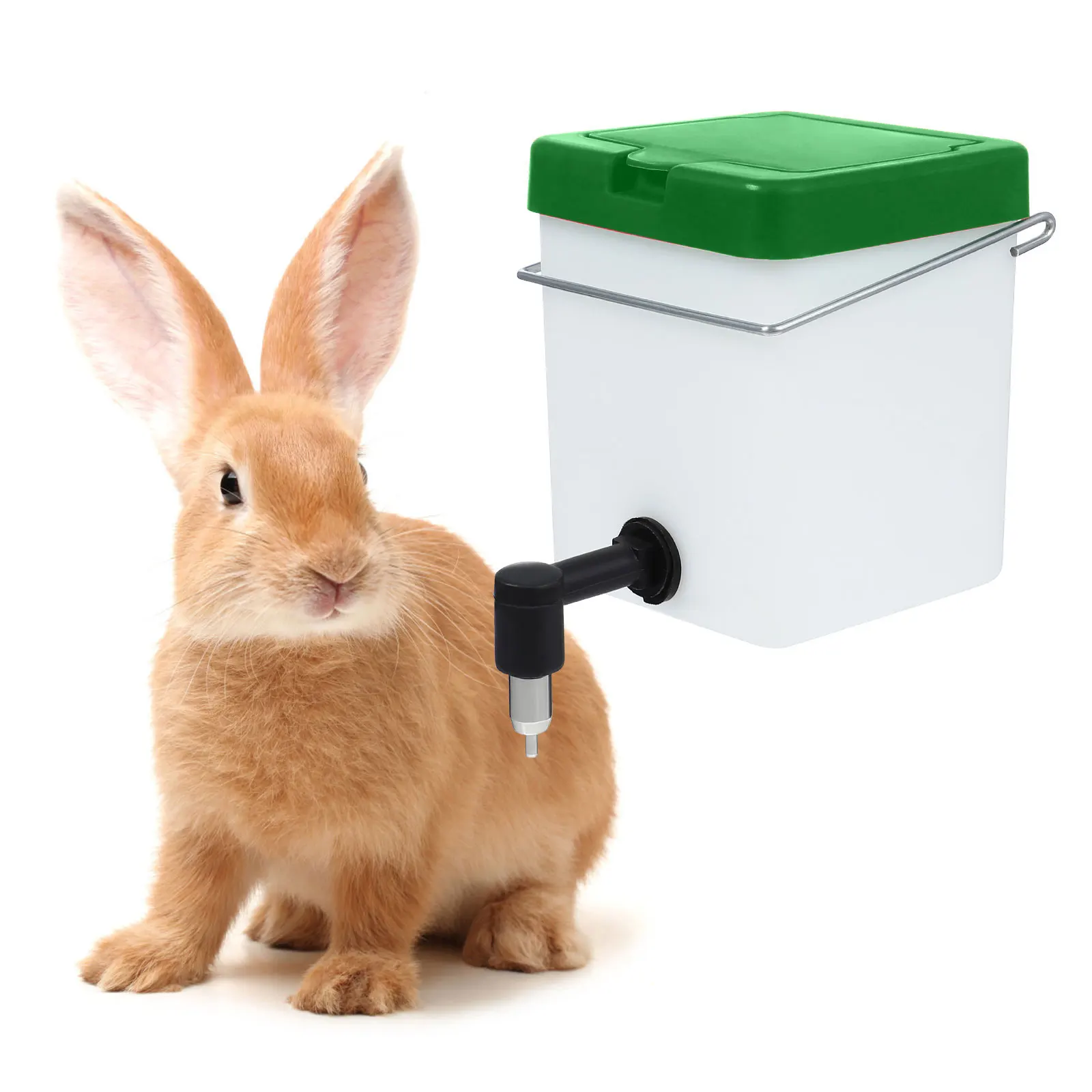 

Animal Water Dispenser Rabbit Drinker Cage Drinking Fountain Feeder Travel Bottle
