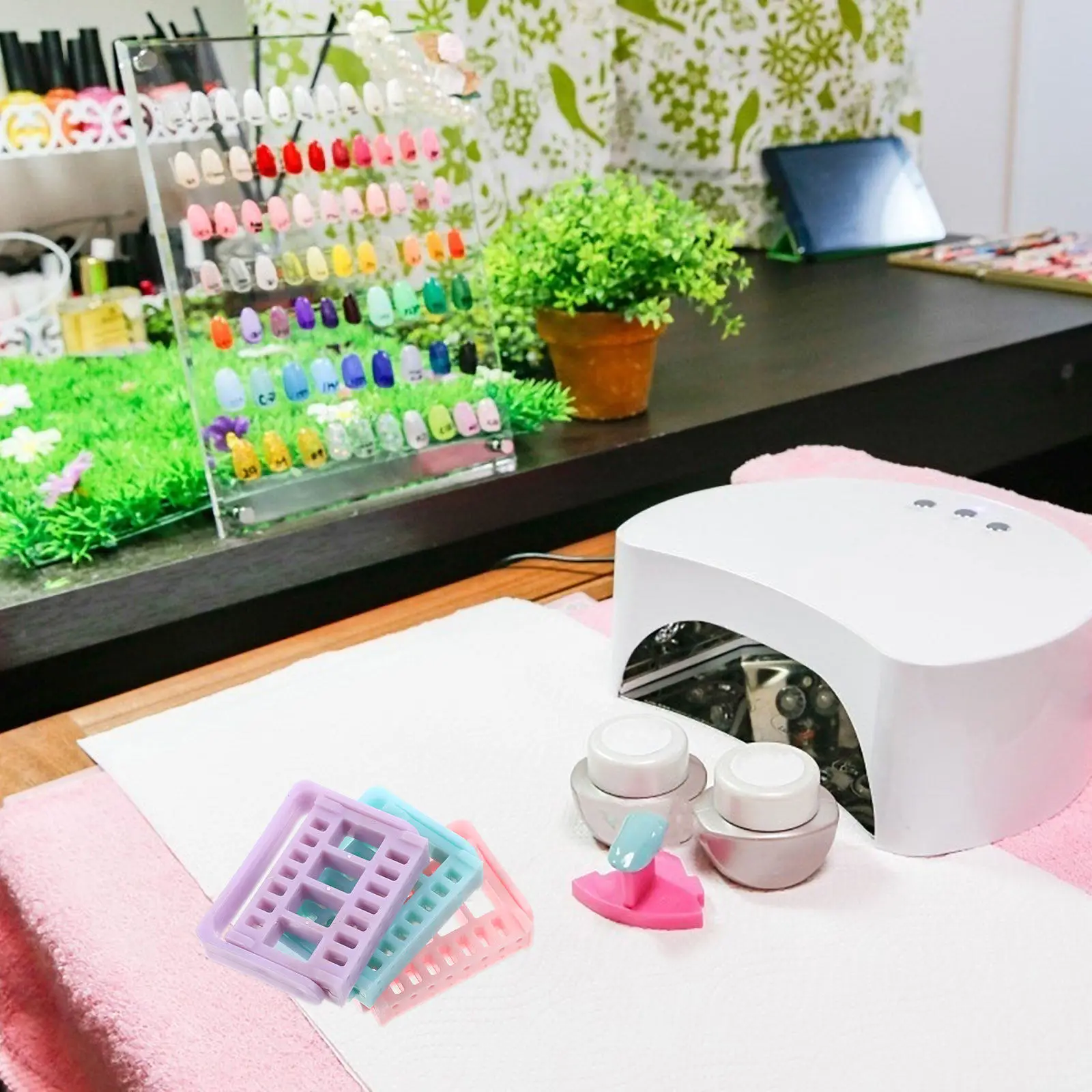 

Набор из 3-х подставок для насадок для маникюрного аппарата, профессиональный органайзер для хранения шлифовальных насадок, подставка с несколькими отверстиями для демонстрации аксессуаров для маникюра