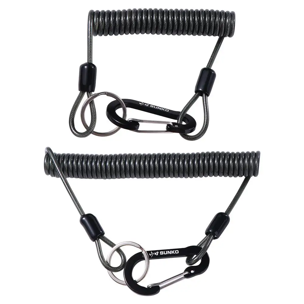 

Elastic Coil Twisted Retention Rope Key Cord Wire Spring Rope Fishing Lanyard Fishing Coiled Lanyard Fishing Missed Rope