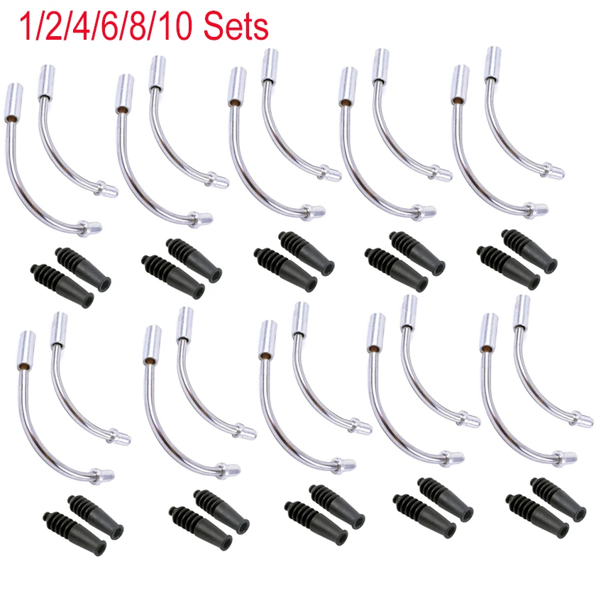 

1/2/4/6/8/10 set V Brake Noodle And Boot Set MTB Mountain Bike Noodles Cable Guide Bend Tube Pipe Sleeves Protector Hose Brake