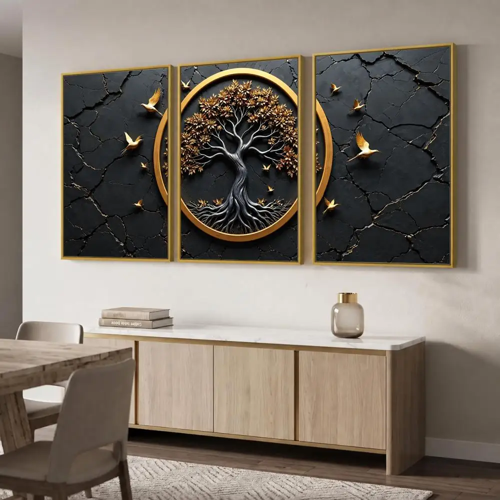 Nautical Compass Rose Navigation Painting Calligraphy Canvas Poster Set Wall Art Print for Living Room Bedroom Home Modern Decor